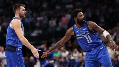 NBA Rumor: Mavericks To Make Big Decision on Star Guard Kyrie Irving Following Luka Doncic's Trade to the Lakers Luka Doncic and Kyrie Irving in the frame.