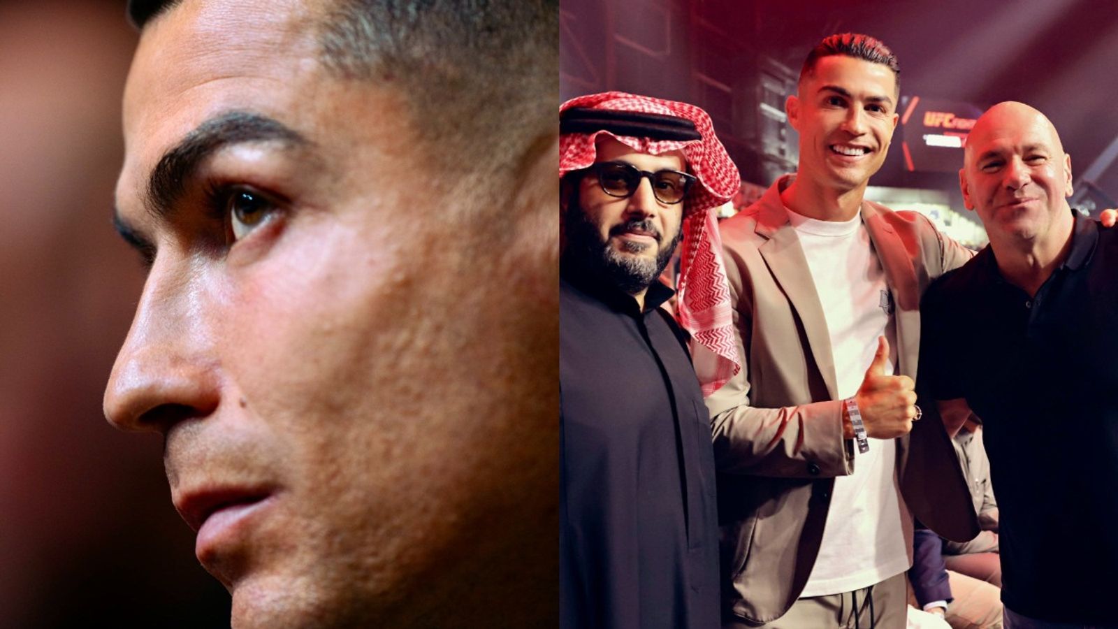 Football Legend Cristiano Ronaldo goes home defeated at UFC Night in Saudi Arabia, here's how Ronaldo during UFC night