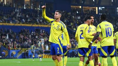 Cristiano Ronaldo Scores a Towering Header Just Before Turning 40, Debuts New Celebration in AL Nassr's Overwhelming Win Over Al Wasl in AFC Champions League Cristiano Ronaldo in the frame.