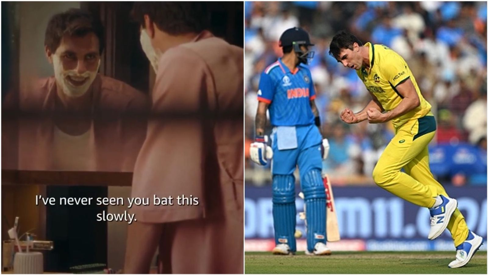 'Hey Kohli, I have never seen you bat this slowly': Pat Cummins trolls several cricketers including Virat, Ben Stokes in Champions Trophy ad Pat Cummins during a promo shoot; Australian captain celebrates Virat Kohli's wicket in ODI World Cup 2023.