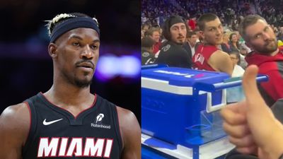 Watch: Heat Players Learn of Jimmy Butler Trade from a Fan Mid-Game, Real time video gets viral Jimmy Butler and Heat players in the frame