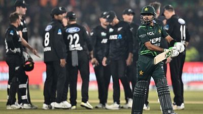 'You can not say much about...': Fakhar Zaman gives massive statement on struggling Babar Azam after his flop show against New Zealand Pakistan's Babar Azam walks back to the pavilion after his dismissal