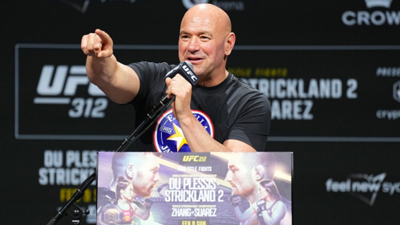 Sidelining Jon Jones, Dana White reveals UFC’s most laser-focused fighter Dana White in the frame (via Getty)