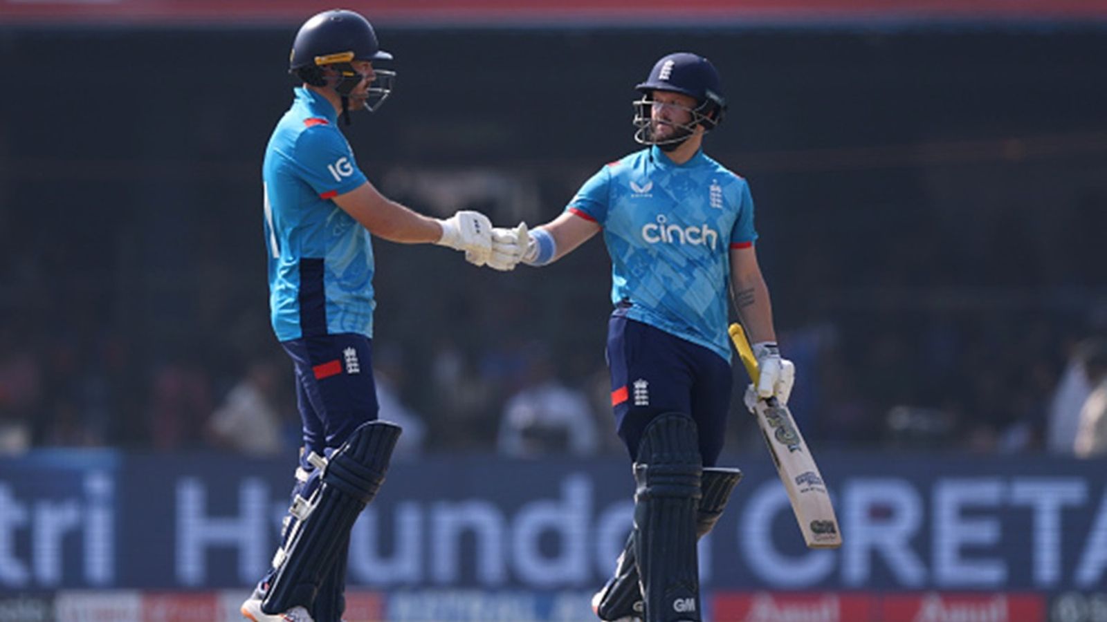 'If we lose 3-0 to India, I don't care as long as we beat them in Champions Trophy final': England batter's bold statement ahead of third ODI Ben Duckett (r) of England fist pumps opening partner Phil Salt during the 2nd ODI against India at Barabati Stadium on February 09, 2025 in Cuttack.