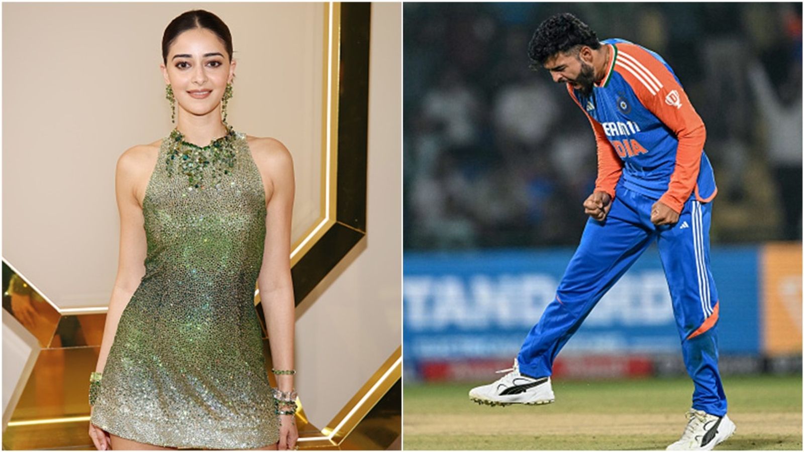 'Oh s***, this happened': Riyan Parag reveals truth behind his controversial 'YouTube search history' involving Ananya Panday Bollywood actress Ananya Panday posing during an event; Riyan Parag celebrates a wicket.