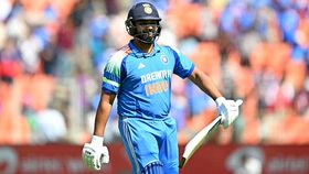 India's captain Rohit Sharma walks back after getting dismissed in 3rd ODI against England India's captain Rohit Sharma walks back after getting dismissed in 3rd ODI against England