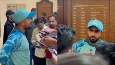 'Mujhe King King bolna zara kam karen': Babar Azam urges fans, media to stop calling him 'King' amidst form struggles; Watch video Pakistan's batter Babar Azam during a media interaction