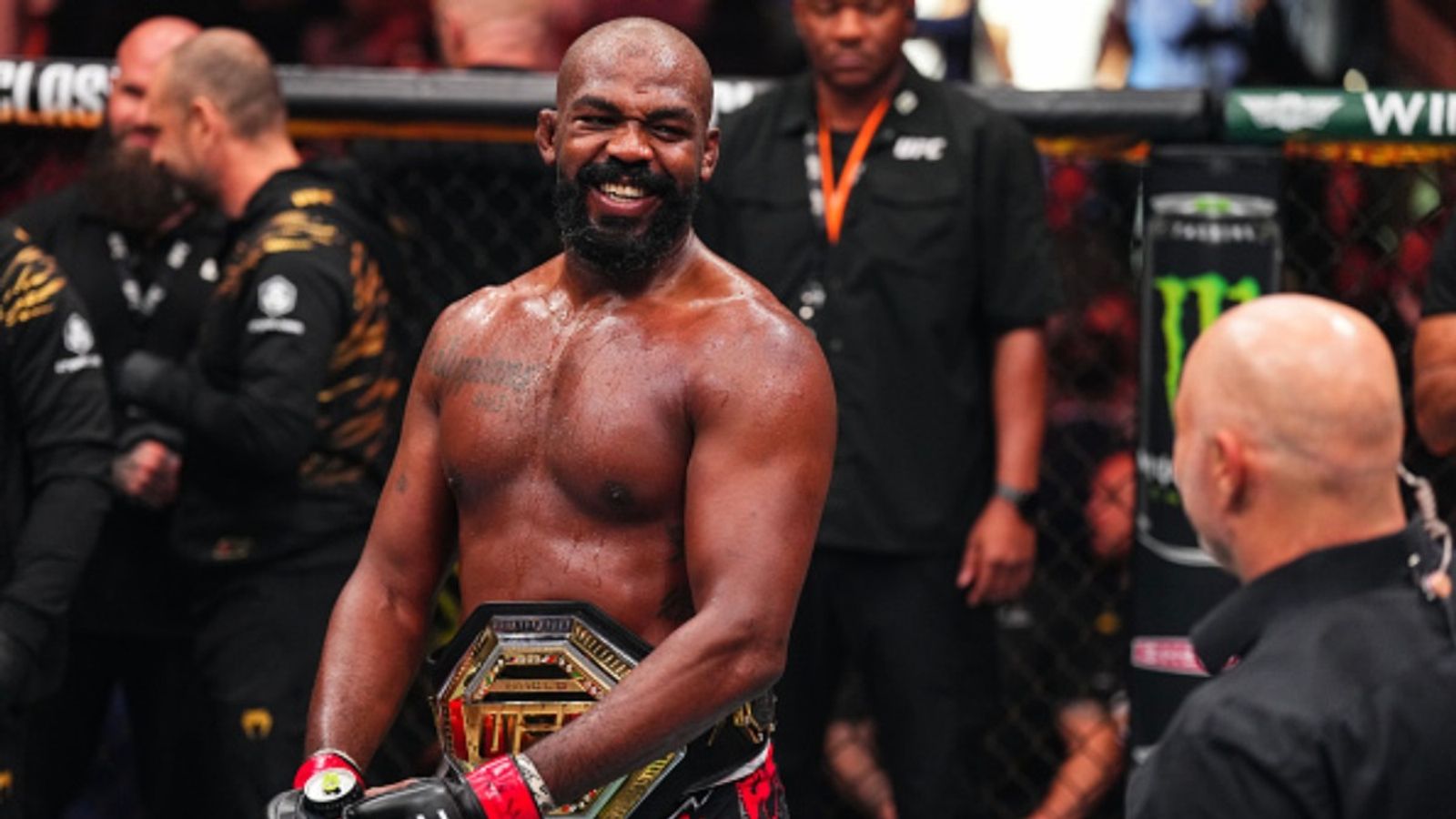 "Jon Jones doesn’t need to be facing guys," Ex-UFC star throws shade at the American icon Jon Jones in the frame (via Getty)