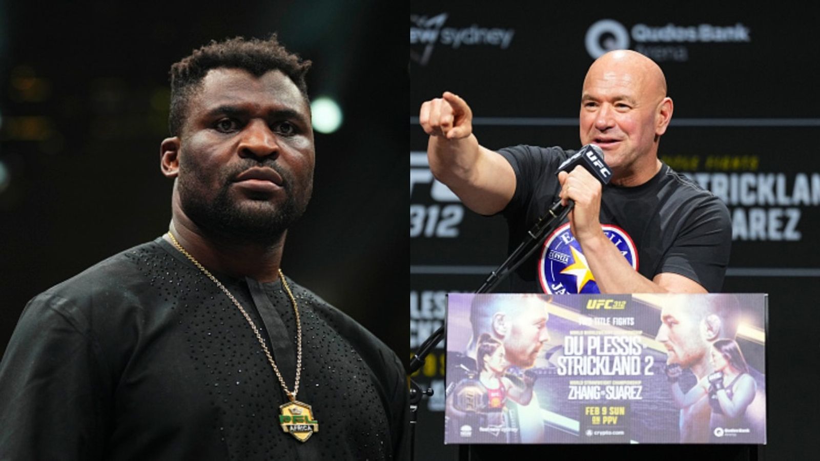 Francis Ngannou blasts Dana White for killing his dream UFC fight, "a massive obstacle" Dana White and Francis Ngannou in the frame (via Getty)