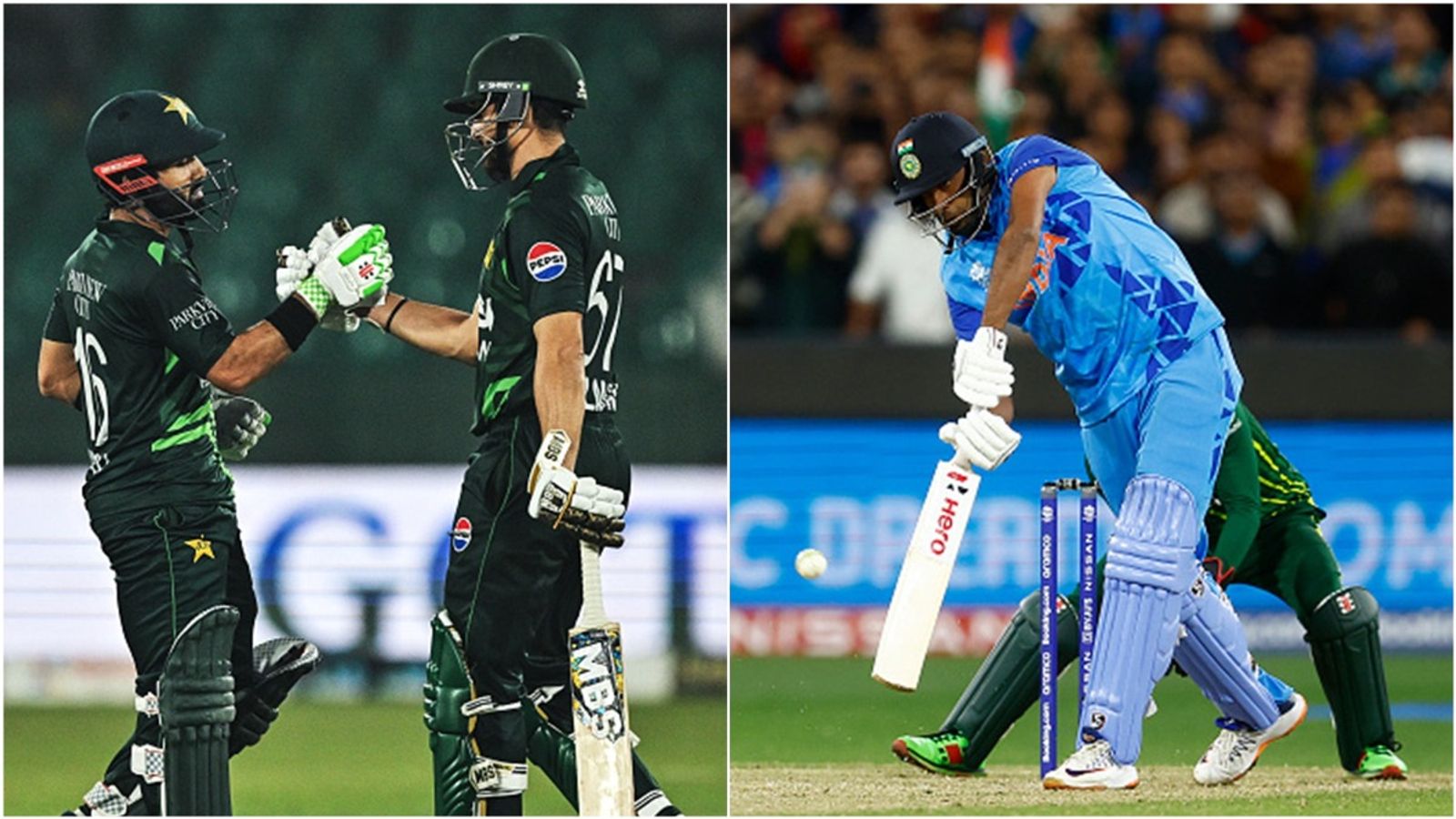 'I'm not sure about his real age but I am a fan of his game': R Ashwin backs this player to be Pakistan's next 'poster boy' surpassing Babar Azam, Mohammad Rizwan Mohammad Rizwan, Agha Salman during their record-breaking partnership; R Ashwin plays a shot in T20 World Cup 2022.