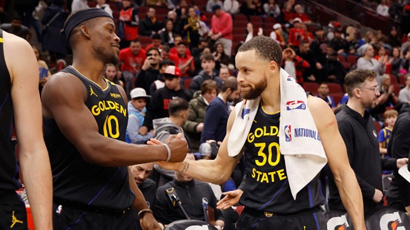 NBA Trade Rumor: Warriors Eye Former Lakers Star to Bolster Defense and Support Stephen Curry and Jimmy Butler Jimmy Butler and Stephen Curry in the frame.