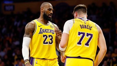 NBA Trade Rumor: Lakers Pursue Exciting Real Madrid Talent to Form Super Team with LeBron James and Luka Doncic LeBron James and Luka Doncic in the frame.