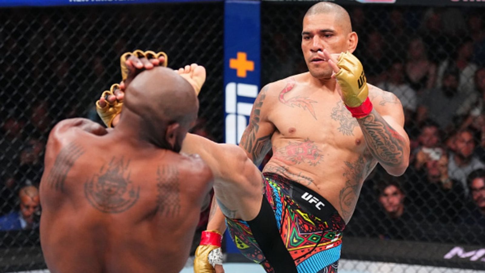 Alex Pereira kicks a fan who picked rival UFC fighter over him Alex Pereira in the frame (via Getty)
