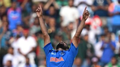 Mohammed Shami creates legendary record while surpassing Sachin Tendulkar's epic feat Mohammed Shami celebrates taking a fifer
