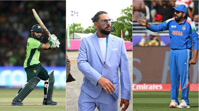 Yuvraj Singh reveals why Pakistan have an edge over India in their Champions Trophy clash, says '...one player can take the game away' India captain Rohit Sharma (R), former star batter Yuvraj Singh (C) and Pakistan skipper Mohammad Rizwan in frame