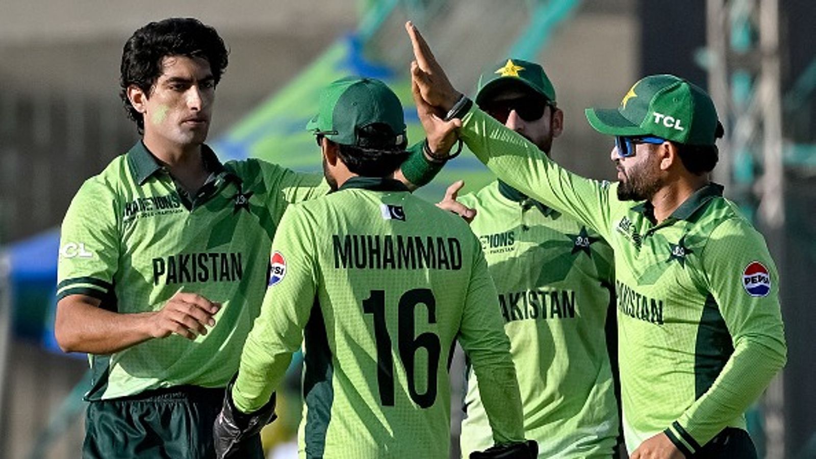 Fresh controversy hits Champions Trophy ahead of India vs Pakistan clash, PCB complains ICC of big miss during IND vs BAN match Pakistan's Naseem Shah (L) celebrates with his teammates during Champions Trophy clash against New Zealand