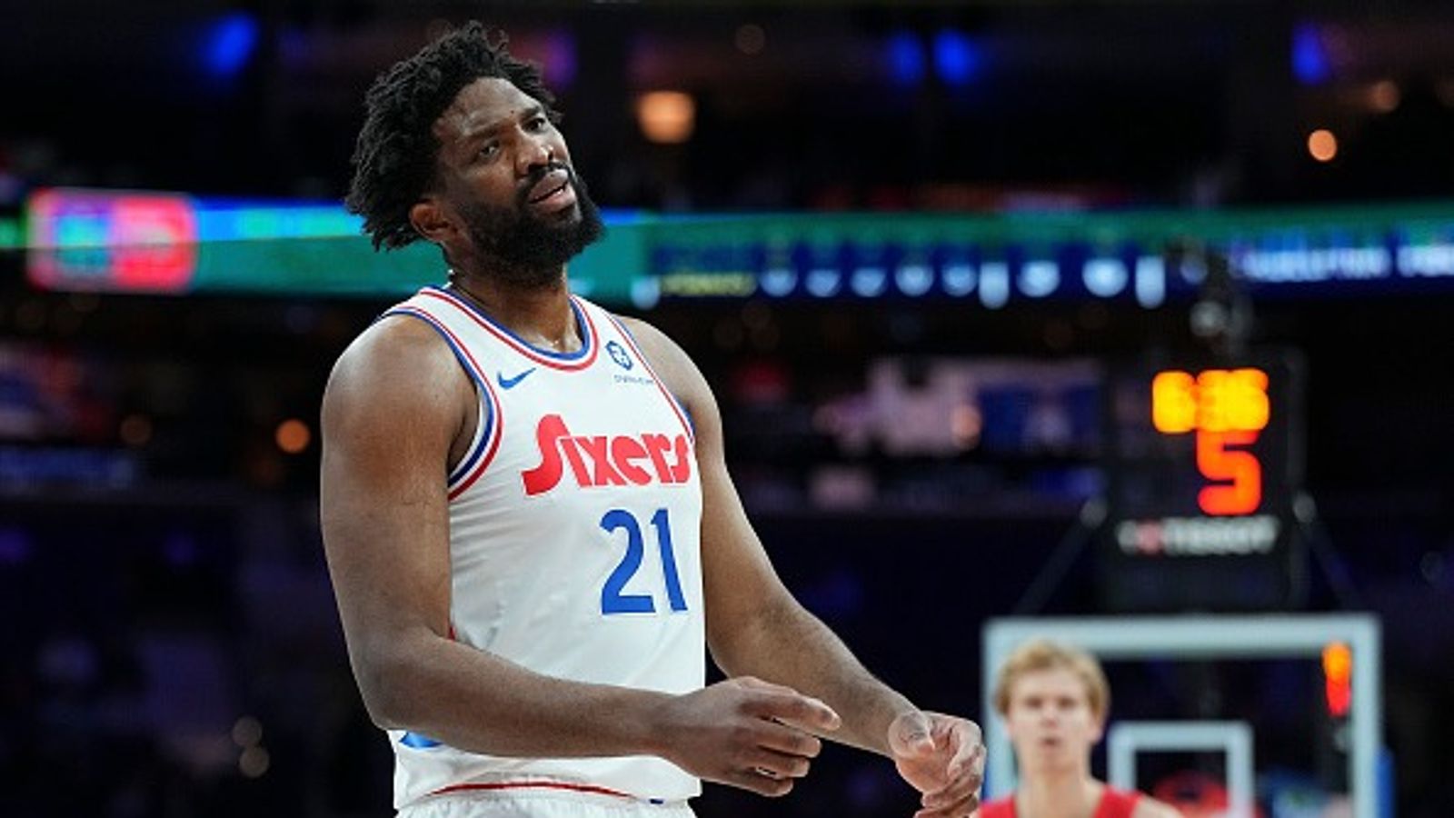 'l'm not as dominant as I was': 76ers' Star Center Joel Embiid Makes Emotional Admission Following Disappointing Loss Against Celtics Joel Embiid in the frame.
