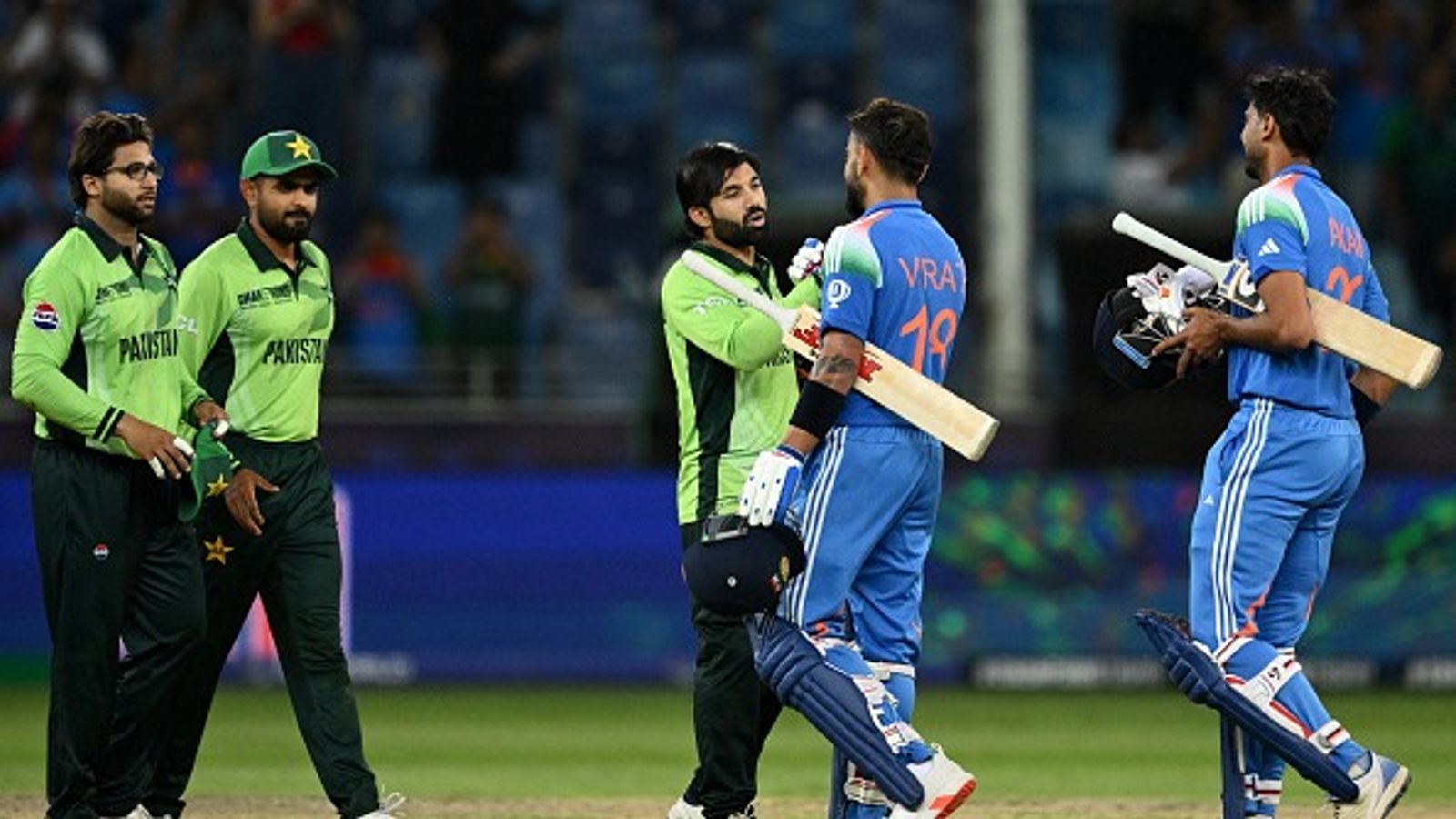 'There was only one sport left here. Today, that has also finished': Gutted Pakistan player declares death of cricket in country after team's defeat vs India in Champions Trophy India's Virat Kohli (2R) and Axar Patel (R) shake hands with Pakistan's captain Mohammad Rizwan (C) and his teammates at the end of their Champions Trophy clash
