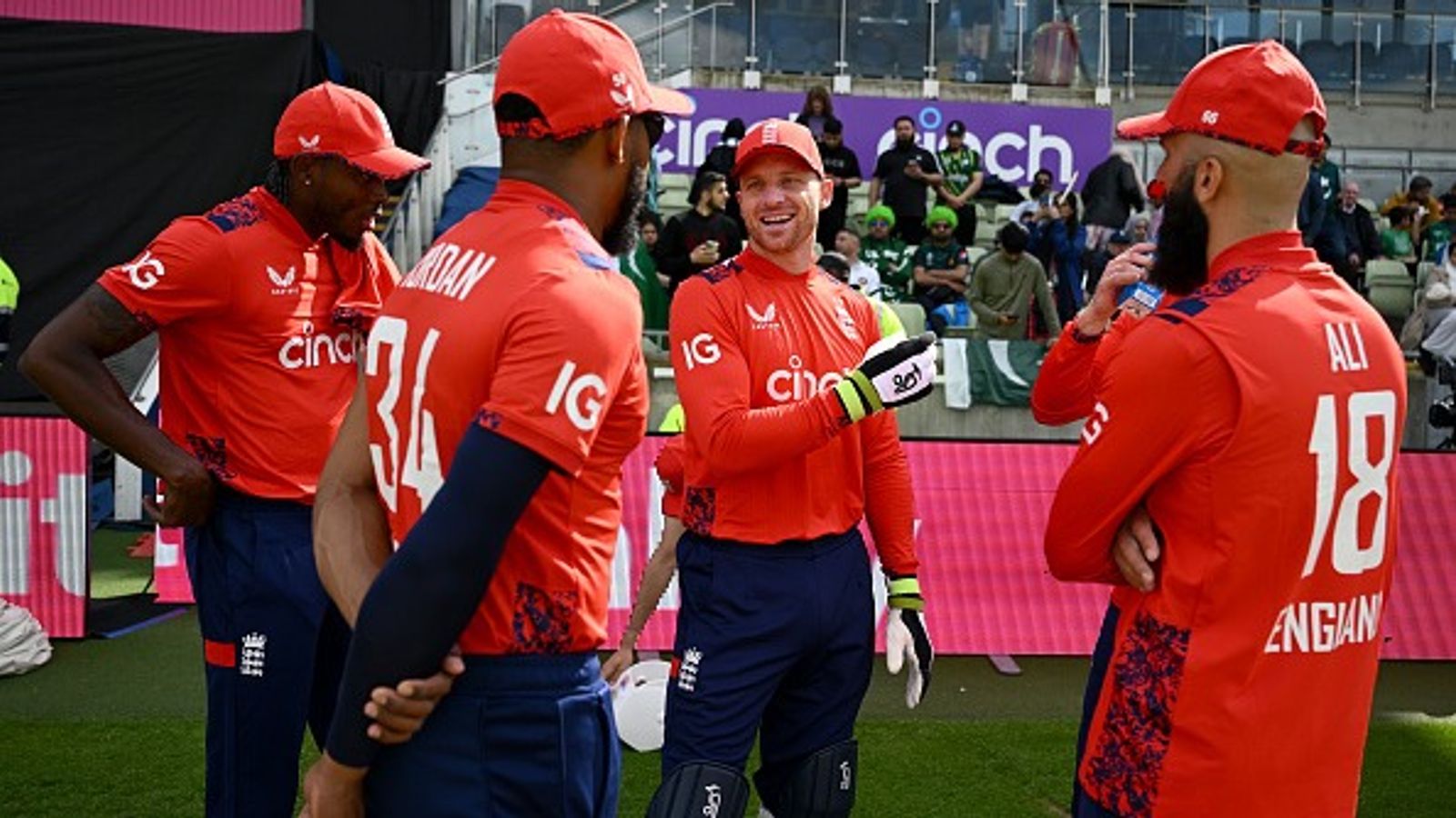Two-time World Cup winner announces retirement from English cricket amidst Champions Trophy, reveals his last tournament England captain Jos Buttler (C) speaks with Chris Jordan and Moeen Ali in this frame