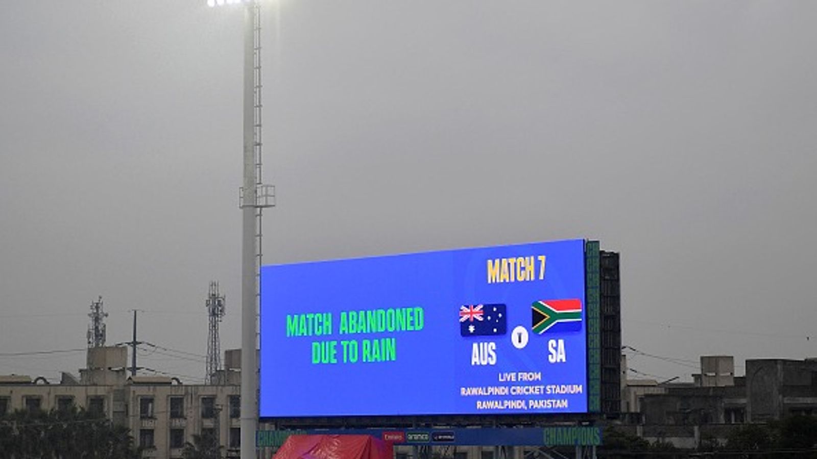 Champions Trophy Group B turns into knockout arena as Australia vs South Africa clash gets washed out due to rain Rain washes out AUS vs SA clash in Rawalpindi