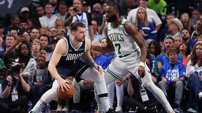 NBA Trade Rumor: Insider Reveals Jaylen Brown's Startling Role in Luka Doncic's Mavericks Exit Luka Doncic and Jaylen Brown in the frame.