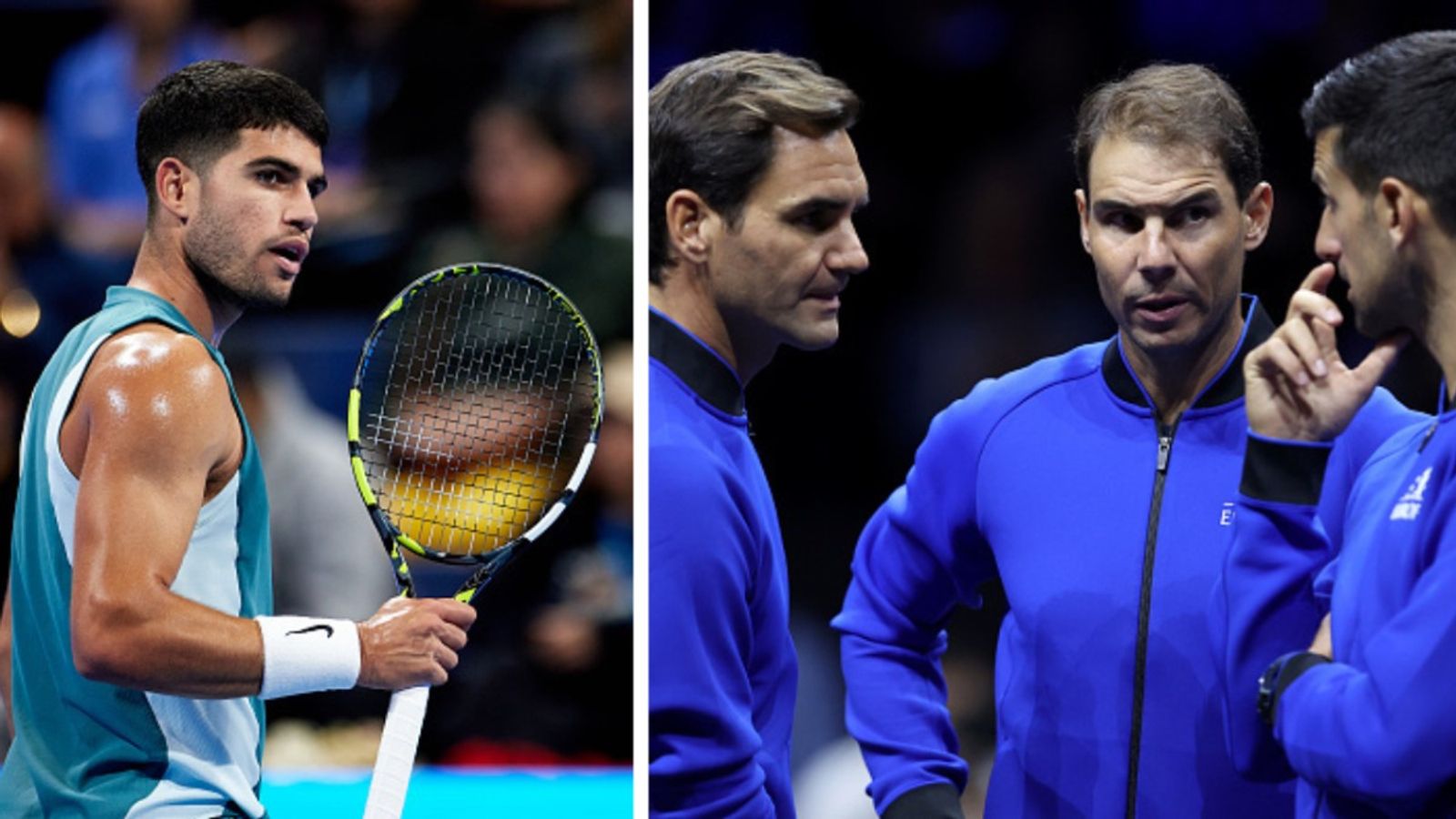 'He doesn't quite have that standard that like Novak, Rafa and Roger': Former World No. 23 Rejects Carlos Alcaraz as the True Heir of Big 3 Carlos Alcaraz, Roger Federer, Rafael Nadal, and Novak Djokovic in the frame.