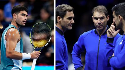'He doesn't quite have that standard that like Novak, Rafa and Roger': Former World No. 23 Rejects Carlos Alcaraz as the True Heir of Big 3 Carlos Alcaraz, Roger Federer, Rafael Nadal, and Novak Djokovic in the frame.