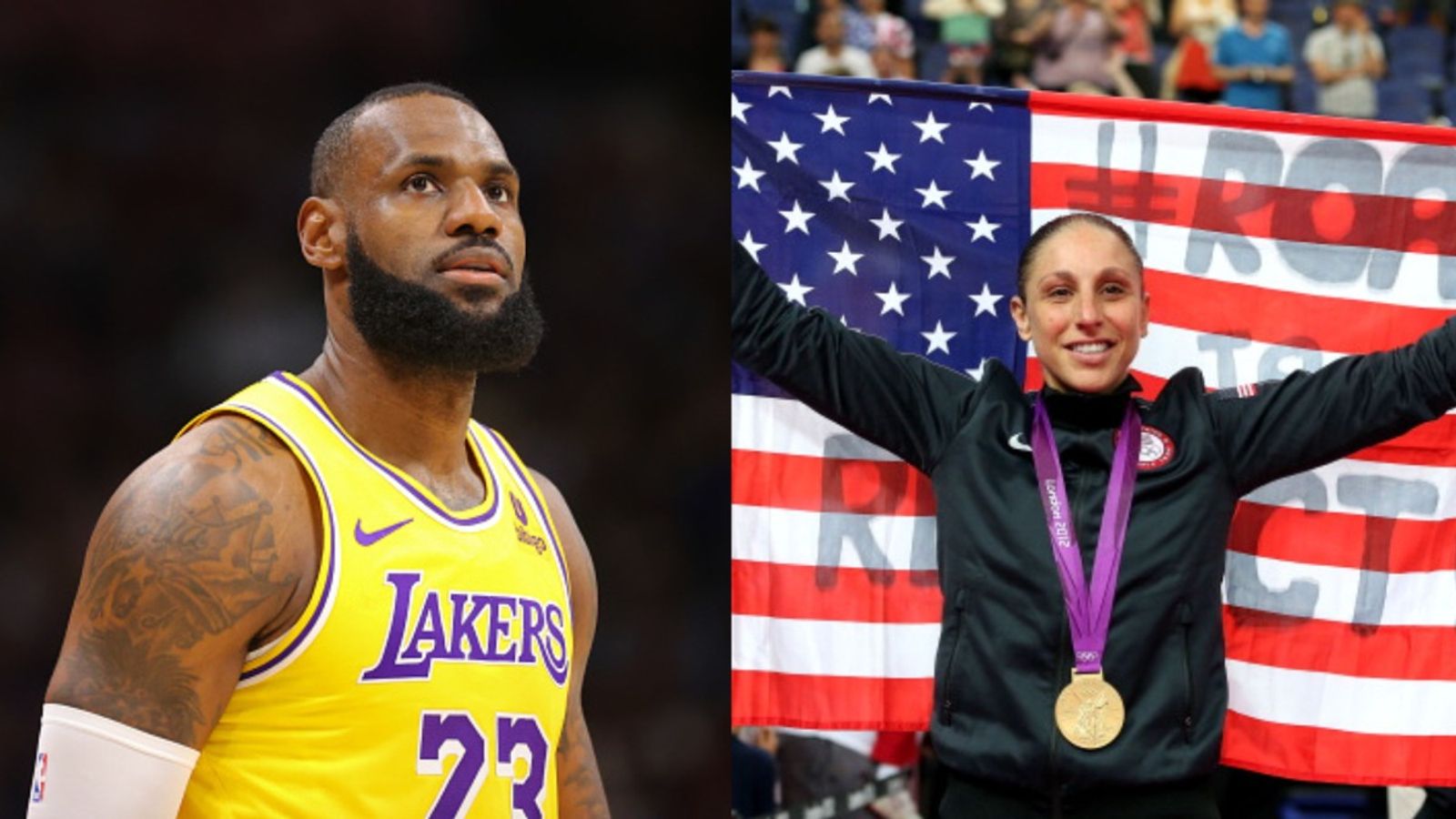 NBA Legend LeBron James sends heartfelt message to USA legend Dina Taurasi after retirement LeBron James and Diana Taurasi in the frame