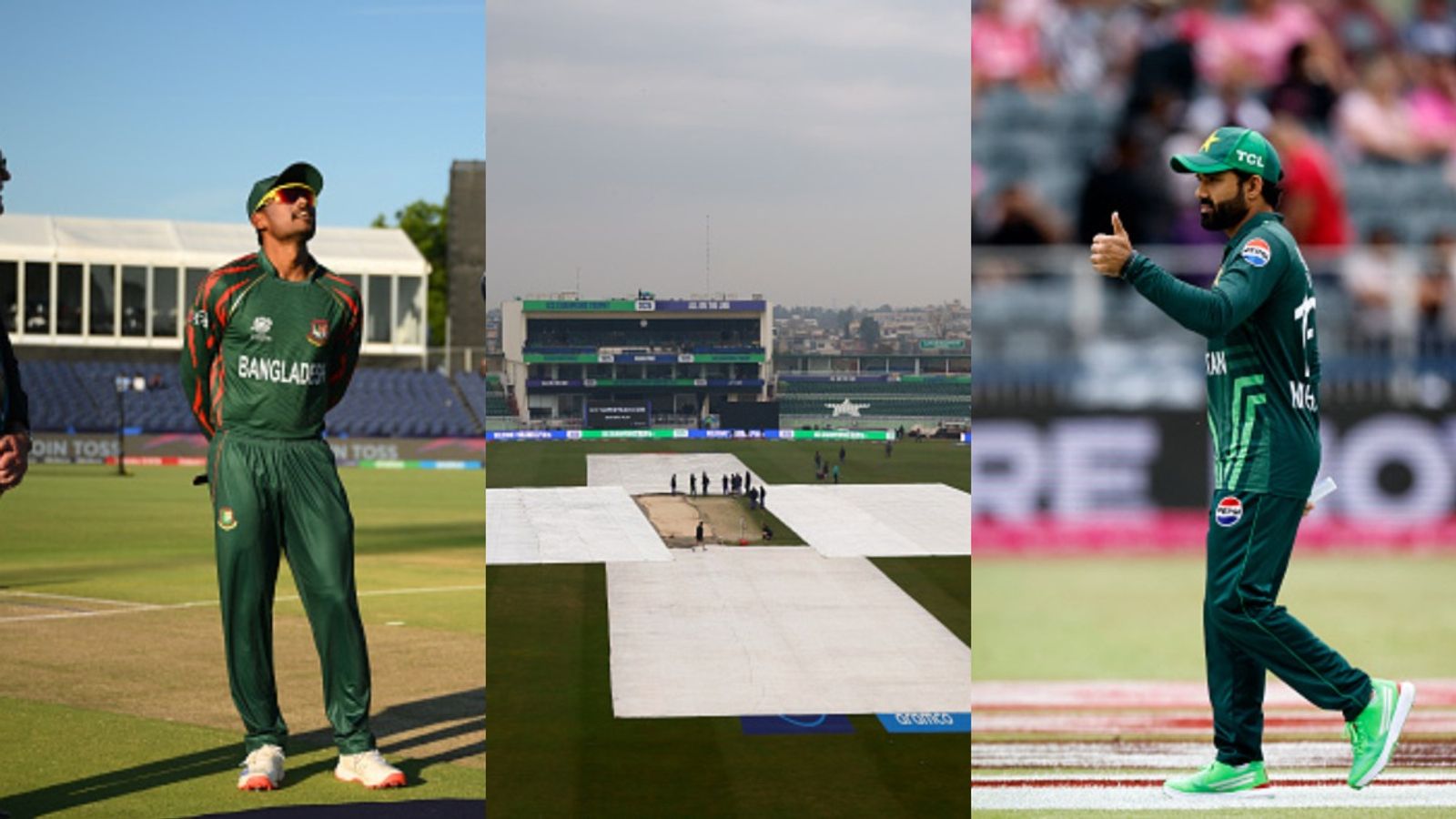 Will Pakistan and Bangladesh play T20 as their ICC Champions Trophy 2025 farewell clash? Here's details of cut-off time for dead-rubber clash in Rawalpindi Mohammad Rizwan and Nazmul Hossain Shanto