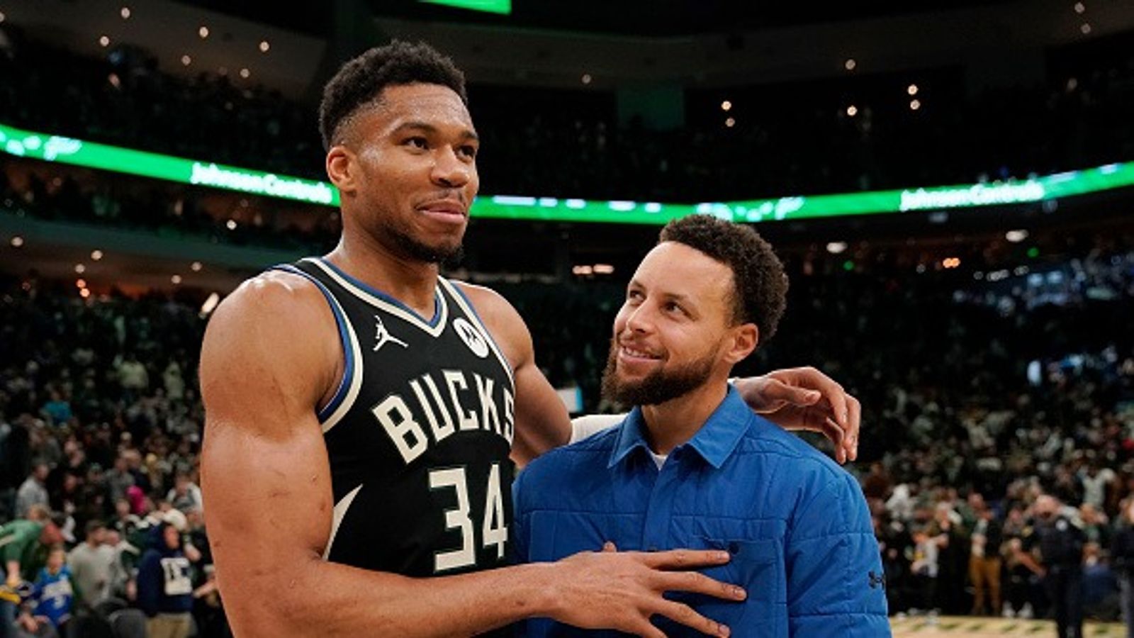 NBA Trade Rumor: Golden State Warriors Eyeing Sensational Move To Bring In Bucks Superstar Giannis Antetokounmpo To Form Dream Trio With Stephen Curry and Jimmy Butler Giannis Antetokounmpo #34 of the Milwaukee Bucks and Stephen Curry #30 of the Golden State Warriors