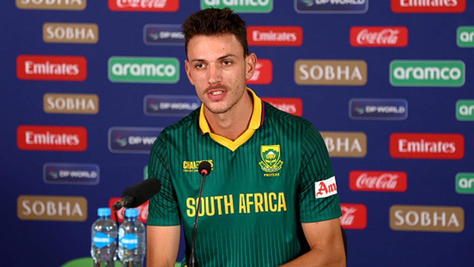 'We've also played in Dubai, it's not something new': Marco Jansen's straightforward answer on India's 'home advantage' controversy ahead of Champions Trophy semis Marco Jansen of South Africa speaks to the media in a post match press conference following victory against England during the ICC Champions Trophy 2025 at National Stadium on March 01, 2025 in Karachi, Pakistan.