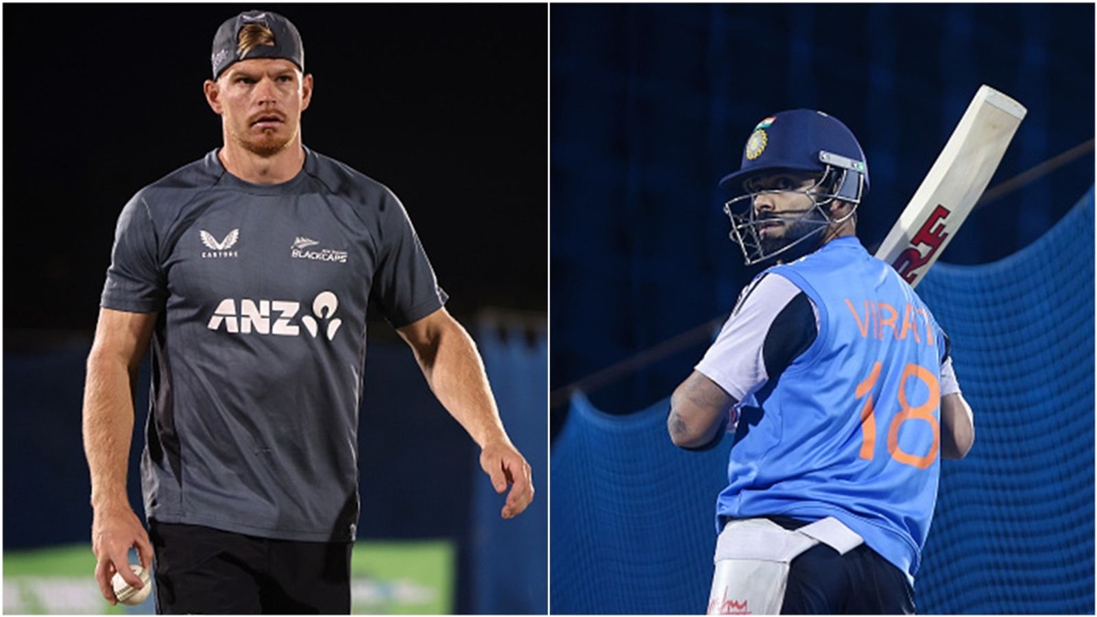 'To know him a little bit personally myself is awesome': Glenn Phillips' heartwarming message to former RCB teammate Virat Kohli on his 300th ODI Glenn Phillips during a practice session; Virat Kohli during a practice session.