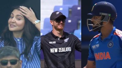 WATCH: Virat Kohli and Anushka Sharma's reaction goes viral after Glenn Phillips' stunner during India vs New Zealand clash In frame Virat Kohli Anushka Sharma and Glenn Phillips