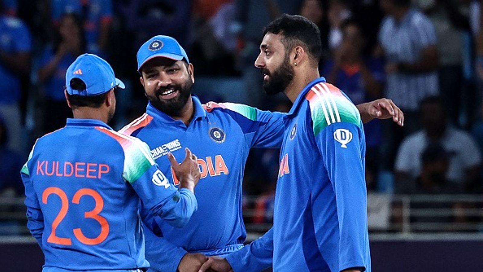 'We got to think a little about....': Rohit Sharma reveals why he picked Varun Chakaravarthy in India's Champions Trophy 2025 playing XI against New Zealand Rohit Sharma with Varun Chakaravarthy and Kuldeep Yadav