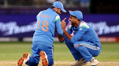 Touching Axar Patel's feet to hitting Cristiano Ronaldo's Siu, Virat Kohli's on-field antics during IND vs NZ clash go viral Virat Kohli and Axar Patel in frame