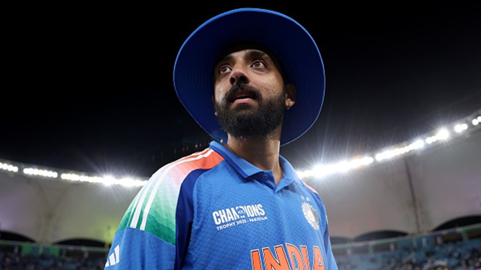 'Emotions were playing, whatever happened 3 years before in this ground...': Varun Chakravarthy reveals he had flashbacks of T20 WC spells on Champions Trophy debut Varun Chakravarthy of India looks on as he celebrates victory after defeating New Zealand during the ICC Champions Trophy 2025 match at Dubai International Cricket Stadium on March 02, 2025 in Dubai, United Arab Emirates.