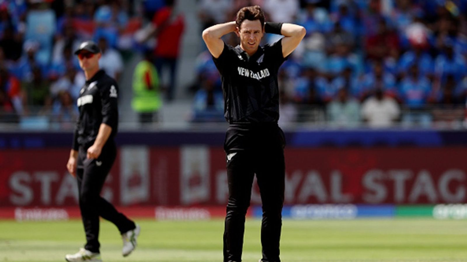 'I think having that luxury of knowing conditions...': Matt Henry's statement on India's Dubai advantage after 44-run loss ahead of Champions Trophy 2025 semifinals Matt Henry of New Zealand reacts during the ICC Champions Trophy 2025 match against India at Dubai International Cricket Stadium on March 02, 2025 in Dubai, United Arab Emirates.