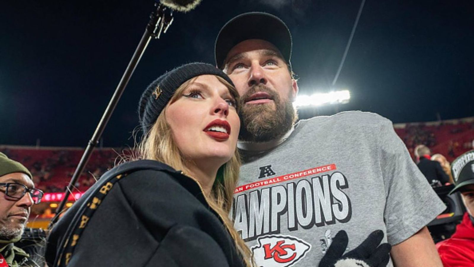 "Overselling the relationship," Taylor Swift's team takes action against her romance with Travis Kelce following Super Bowl boos Taylor Swift and Travis Kelce in the frame (via Getty)
