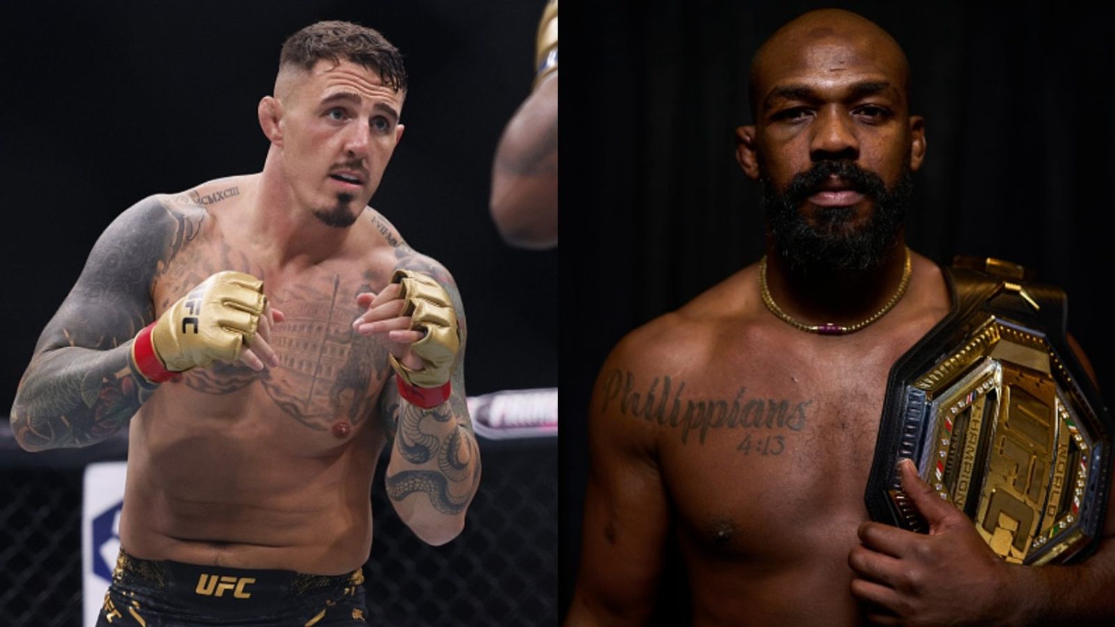"Waiting for the…": Tom Aspinall blames Jon Jones for not letting their fight happen Tom Aspinall and Jon Jones in the frame (via Getty)