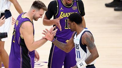 Luka Doncic Sends Heartfelt Message To Former Mavericks Teammate Kyrie Irving After Season-Ending Injury Luka Doncic and Kyrie Irving in the frame.