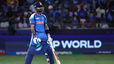 'Kohli is definitely going to pass Sachin Tendulkar...': Pakistan great lauds 'chase master' Virat after India's four wicket win against Australia India's Virat Kohli reacts after playing a shot during the ICC Champions Trophy one-day international