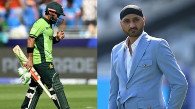 Harbhajan Singh mercilessly trolls Pakistan with a savage post after India storm into Champions Trophy final with 4-wicket win over Australia Pakistan captain Mohammad Rizwan (L) and India's spin legend Harbhajan Singh in frame