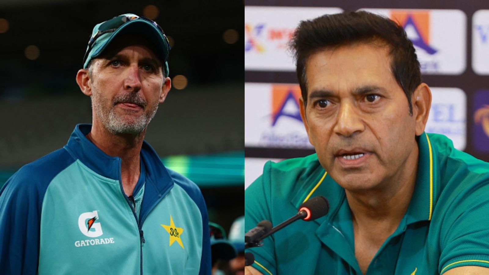'He is a clown, he was undermining me and Gary...': Jason Gillespie exposes Pakistan head coach Aaqib Javed with shocking claim after Champions Trophy fiasco Former Pakistan's coach Jason Gillespie (L) and current interim head coach Aaqib Javed in frame