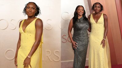 Tennis Superstar Coco Gauff turn heads at the 2025 Oscars with stunning fashion choice Coco Gauff in the frame along with her Mother