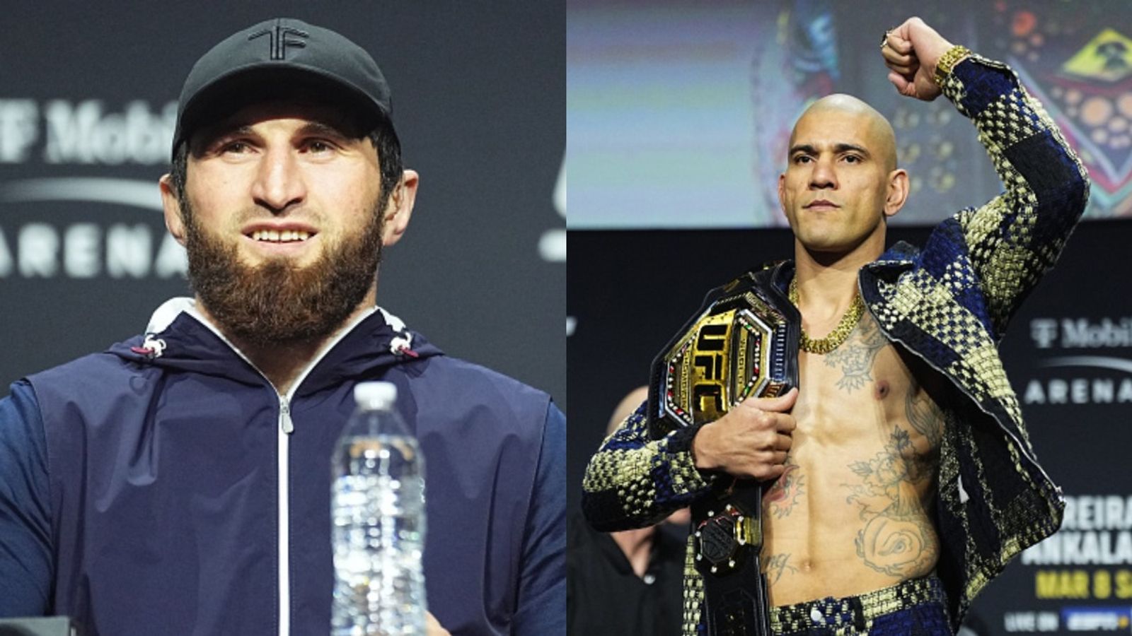 Former UFC legend reveals chilling insights about Magomed Ankalaev ahead of his fight against Alex Pereira Magomed Ankalaev and Alex Pereira in the frame (via Getty)