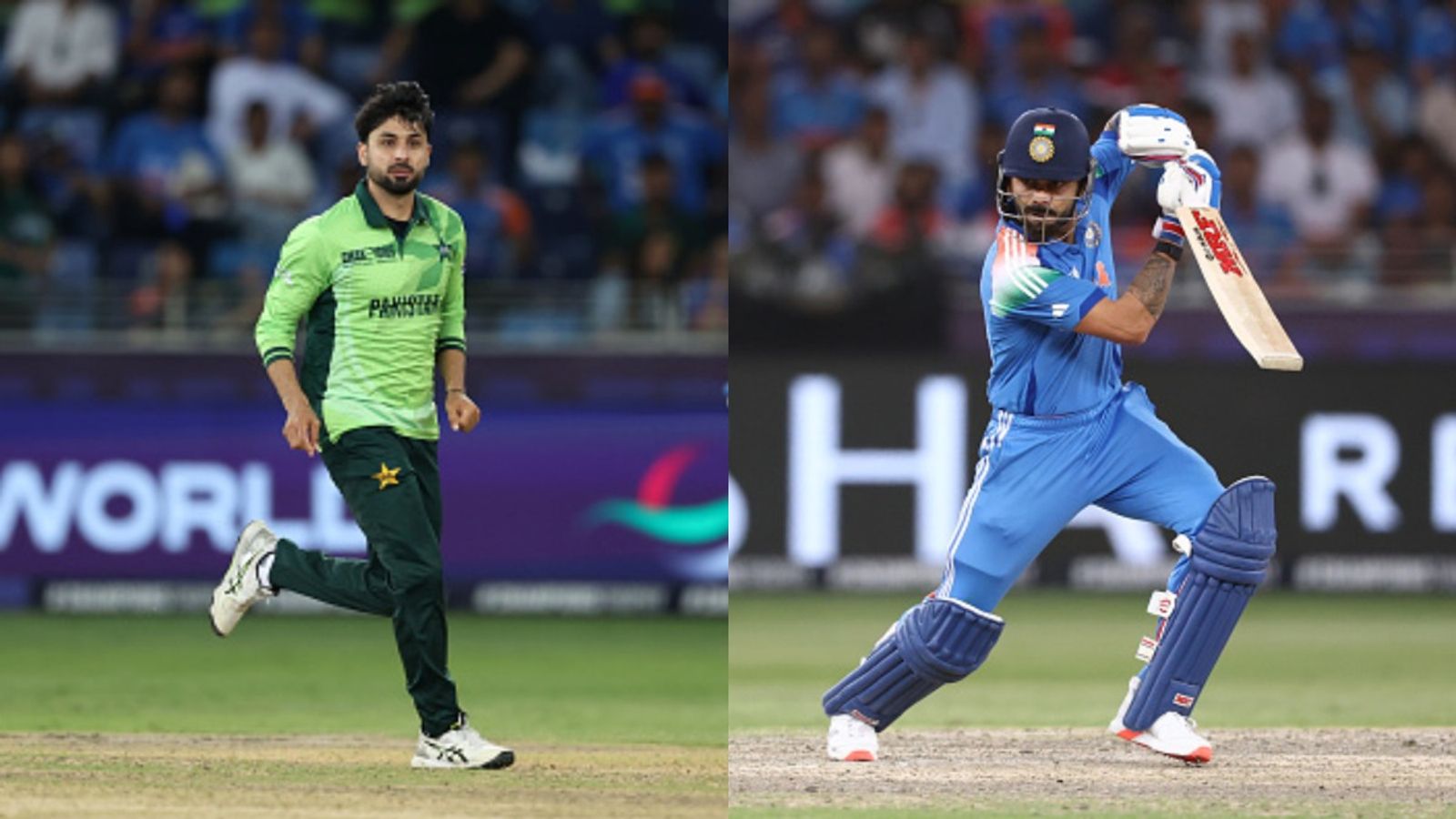 Abrar Ahmed admits challenging Virat Kohli to hit a six during IND vs PAK Champions Trophy clash, reveals superstar's 2-word reply which made his day Pakistan's Abrar Ahmed (L) and India's Virat Kohli in frame