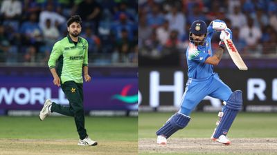 Abrar Ahmed admits challenging Virat Kohli to hit a six during IND vs PAK Champions Trophy clash, reveals superstar's 2-word reply which made his day Pakistan's Abrar Ahmed (L) and India's Virat Kohli in frame