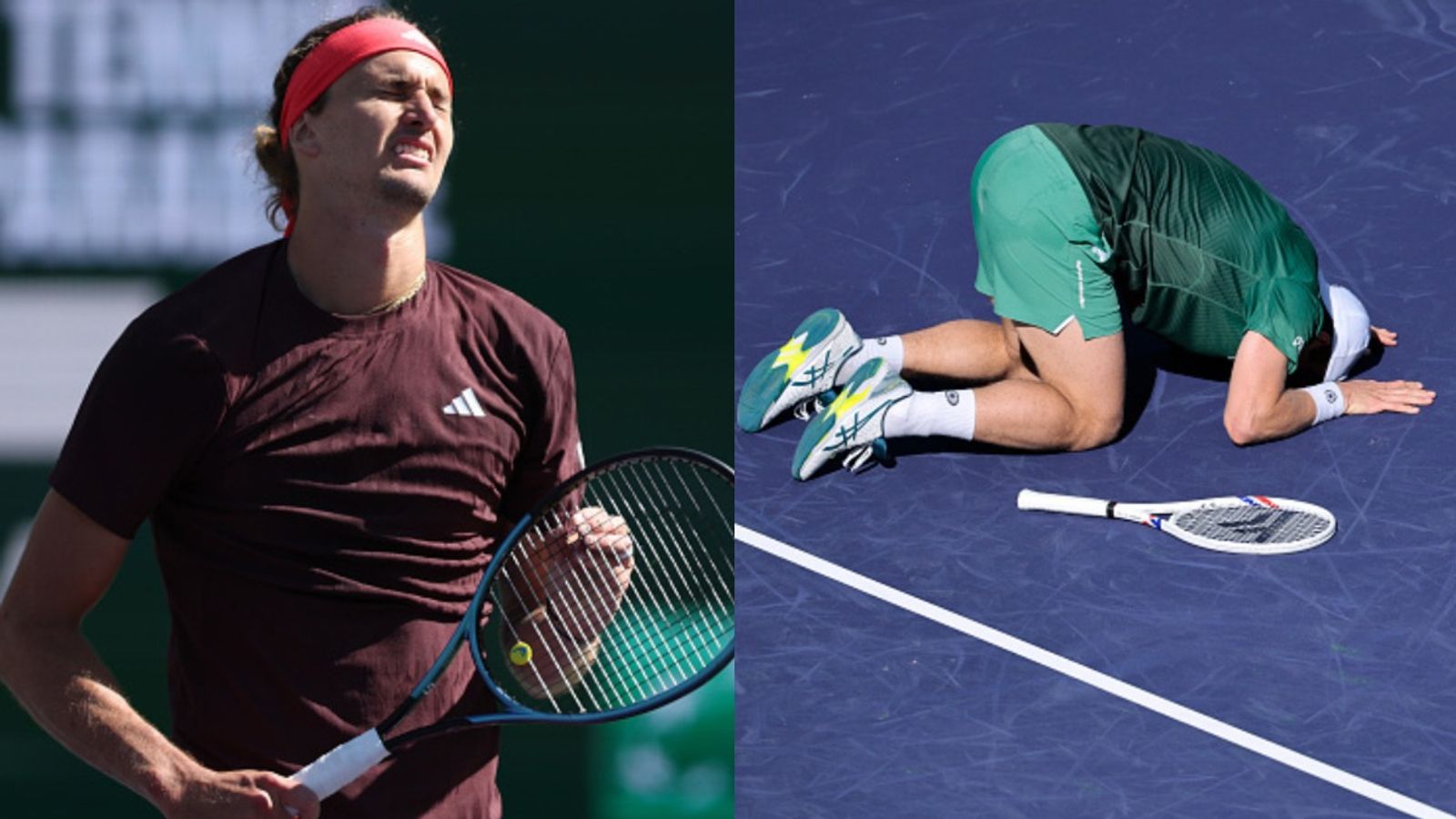 'Not playing good tennis...' second seed Alexander Zverev stunned by 43rd seeded Dutch at Indian Wells Alexander Zverev and Tallon Griekspoor in the frame