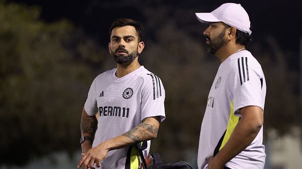 Virat Kohli gives India injury scare ahead of IND vs NZ Champions Trophy Final, superstar batter gets hit in ankle by ball Virat Kohli and Rohit Sharma in frame
