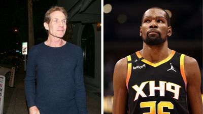 'He looked mentally semi-retired to me': Skip Bayless' Brutal Verdict on Kevin Durant's Future with the Suns Skip Bayless and Kevin Durant in the frame.